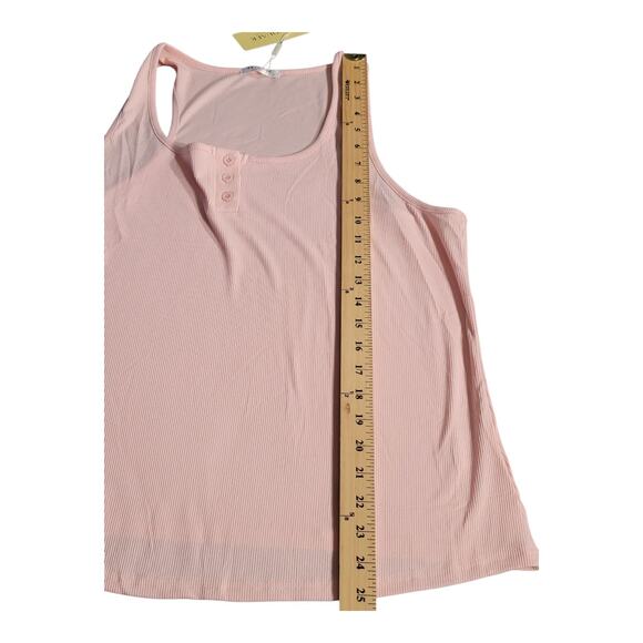 Ekouaer Pink Ribbed Pajama Set Tank Top & Shorts‎ Soft Sleepwear Women’s L NWT - Picture 5 of 11